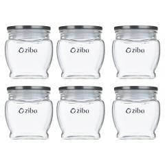 ست جای ادویه زیباسازان (زیبا)  کد 11254-890000 بسته 6 عددی Ziba 890000-11254 Spice Canister Set Pack of 6